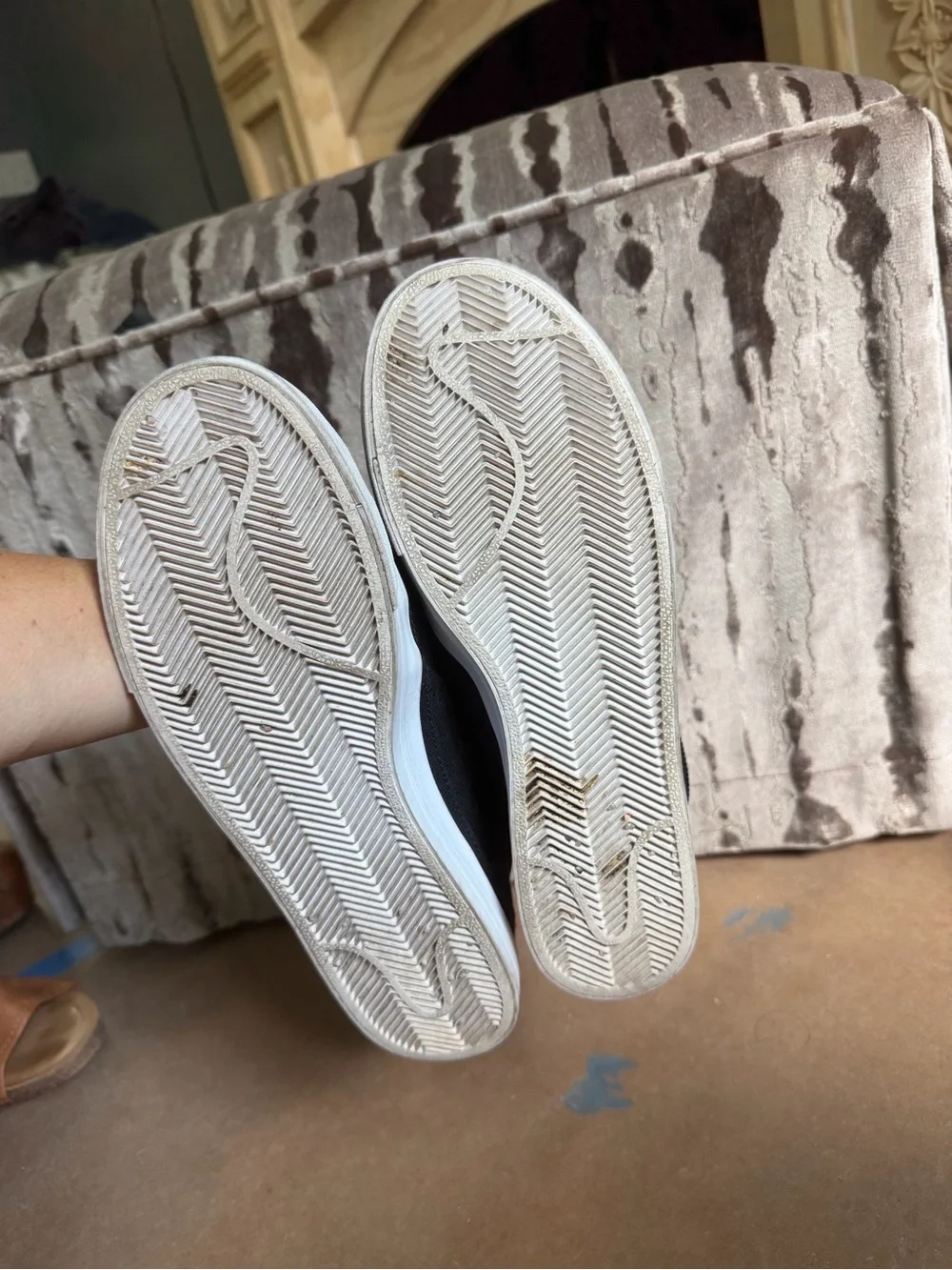 Nike Black Slip-On Canvas Loafers